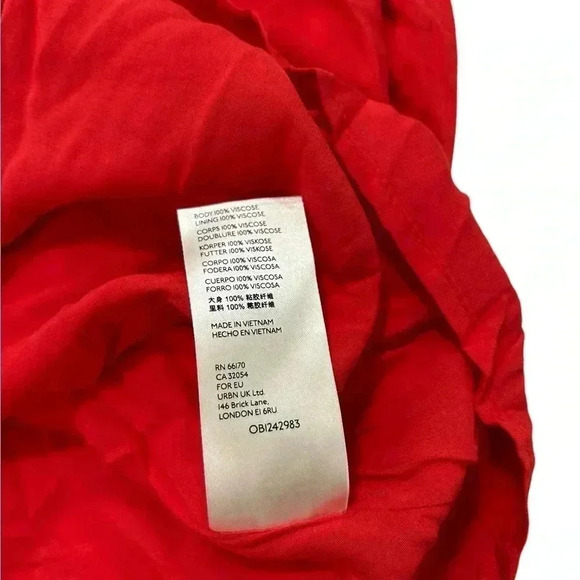 NWT FREE PEOPLE Red Date Night Mini Dress in Strawberry Combo Medium - Picture 10 of 11